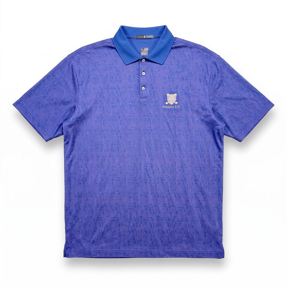 Tiger Woods Nike Performance Golf Polo Shirt Blue Country Club Mens XXL 2XL